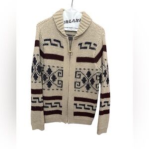 PENDLETON Sweater Westerly Cardigan Sz S 100% Virgin Wool The Big Lebowski Dude